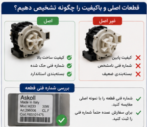 بررسی قطعات لباسشویی