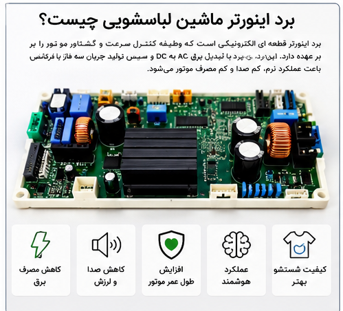 برد اینورتر ماشین لباسشویی